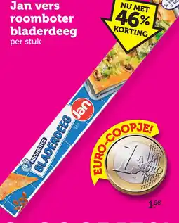 Coop Jan vers roomboter bladerdeeg aanbieding