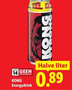 Lidl Kong energydrink aanbieding