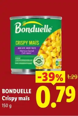 Lidl Bonduelle crispy maïs aanbieding