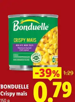 Lidl BONDUELLE Crispy maïs aanbieding