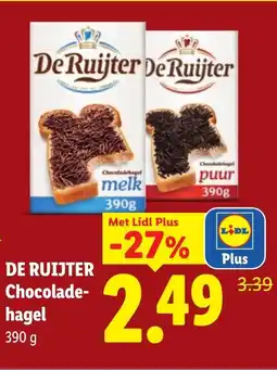 Lidl De ruijter chocolade- hagel aanbieding