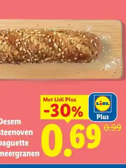 Lidl Desem steenoven baguette meergranen aanbieding