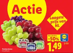 Lidl Premium druiven aanbieding