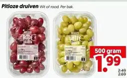 Dekamarkt Pitloze druiven aanbieding