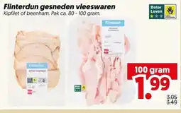 Dekamarkt Flinterdun gesneden vleeswaren aanbieding