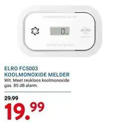 Kluswijs ELRO KOOLMONOXIDE MELDER aanbieding