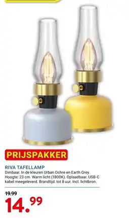 Kluswijs Riva tafellamp aanbieding