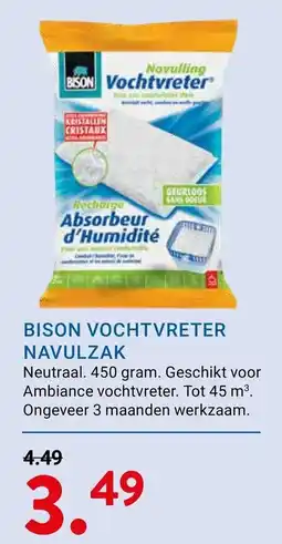 Kluswijs BISON VOCHTVRETER NAVULZAK aanbieding