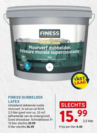 Finess dubbeldek latex