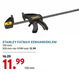 Kluswijs STANLEY FATMAX EENHANDSKLEM aanbieding
