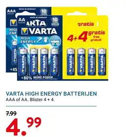 Kluswijs Varta high energy batterijen aanbieding