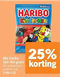 Albert Heijn Alle Haribo 160-260 gram aanbieding