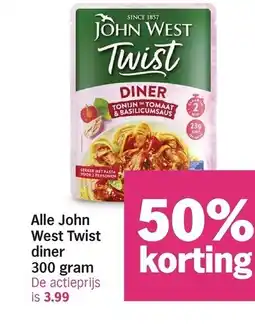 Albert Heijn Alle John West Twist diner aanbieding