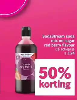 Albert Heijn SodaStream soda mix no sugar red berry flavour aanbieding