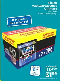 Trekpleister Finish Vaatwascapsules Ultimate aanbieding