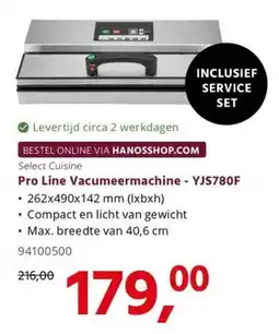 HANOS Select Cuisine Pro Line Vacuumeermachine - YJS780F aanbieding