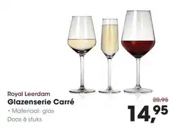 HANOS Royal Leerdam Glazenserie Carré aanbieding