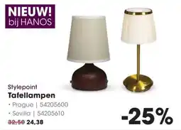 HANOS Stylepoint Tafellampen aanbieding