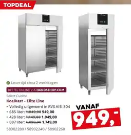 HANOS Select Cuisine Koelkast - Elite Line aanbieding