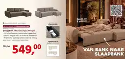 HANOS Select Furniture Slaap Bank + Chaise Longue Morgan aanbieding