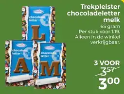 Trekpleister Trekpleister Chocoladeletter Melk aanbieding