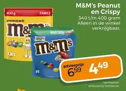 Trekpleister M&M's Peanut en Crispy aanbieding
