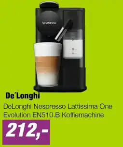EP De'Longhi DeLonghi Nespresso Lattissima One Evolution EN510.B Koffiemachine aanbieding