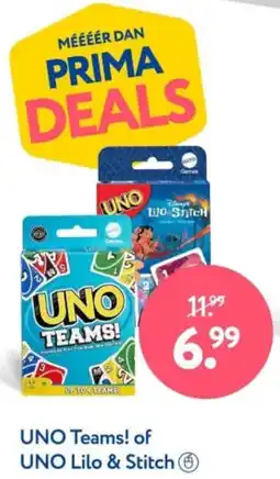 Primera Uno Teams! of Uno Lilo & Stitch aanbieding