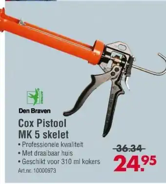 Enorm Den braven cox pistool mk 5 skelet aanbieding