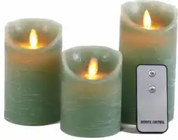 Pets Place Anna's Collection Stompkaarsen Led - Kerstversiering - Bewegende Vlam Groen aanbieding
