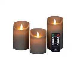 Pets Place Anna's Collection Stompkaarsen Led - Kerstversiering - Bewegende Vlam Taupe aanbieding