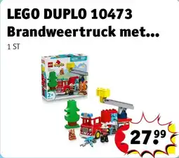 Kruidvat LEGO DUPLO 10473 Brandweertruck met Slang en Brandweerman aanbieding