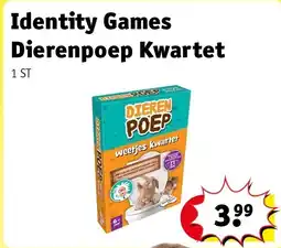 Kruidvat Identity Games Dierenpoep Kwartet aanbieding