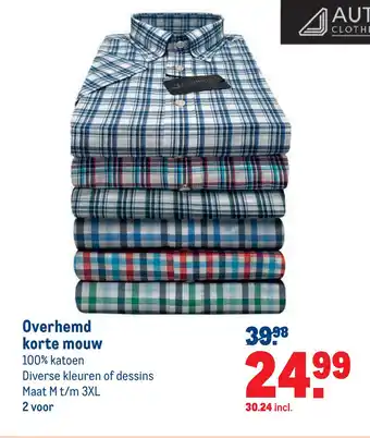 Makro Overhemd korte mouw aanbieding