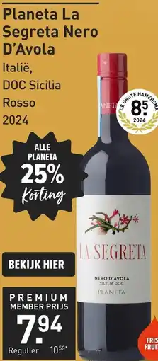 Gall & Gall Planeta La Segreta Nero D'Avola aanbieding