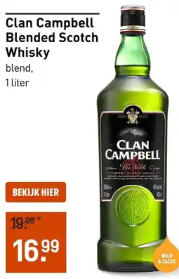 Gall & Gall Clan Campbell Blended Scotch Whisky aanbieding