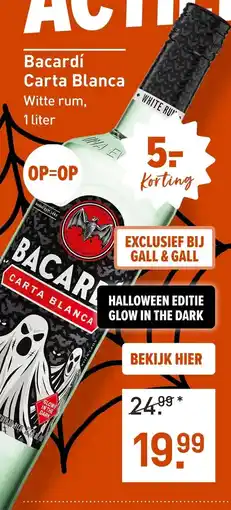 Gall & Gall Bacardí Carta Blanca Halloween limited edition aanbieding