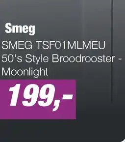 EP SMEG TSF01MLMEU 50's Style Broodrooster - Moonlight aanbieding