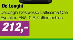 EP DeLonghi Nespresso Lattissima One Evolution EN510.B Koffiemachine aanbieding