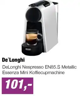 EP DeLonghi Nespresso EN85.S Metallic Essenza Mini Koffiecupmachine aanbieding