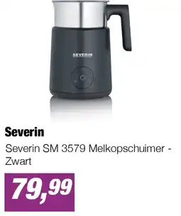EP Severin SM 3579 Melkopschuimer - Zwart aanbieding