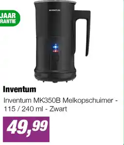 EP Inventum MK350B Melkopschuimer - 115 / 240 ml - Zwart aanbieding