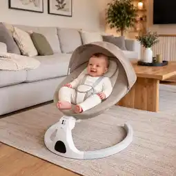 Action Elektrische babyschommel - taupe aanbieding