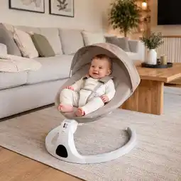 Action Elektrische babyschommel - taupe aanbieding
