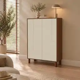 Action Wandkast met abstract design - beige/bruin aanbieding