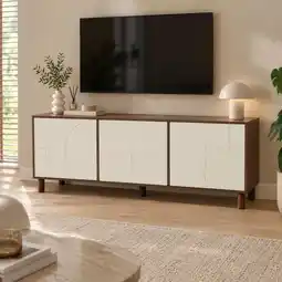 Action Tv-meubel met abstract design - beige/bruin aanbieding