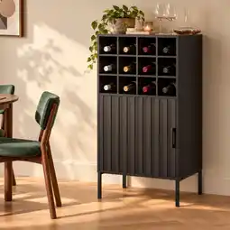 Action Wijnkast voor 12 flessen - zwart aanbieding