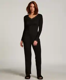 Hunkemoller Hunkemöller Pyjama set Zwart aanbieding