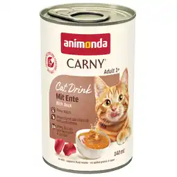 Zooplus 12x140ml animonda Carny Cat Drink Eend Kattenmelk aanbieding