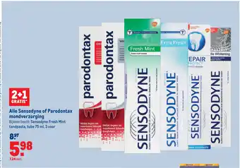 Makro Alle sensodyne of parodontax mondverzorging aanbieding